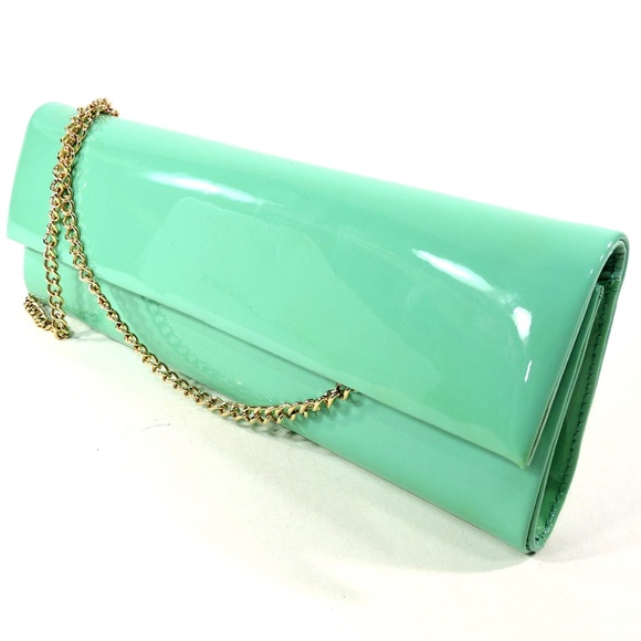 SOFIA BALDI 🇮🇹 PATENT LEATHER EVENING CLUTCH - Picture 1 of 2